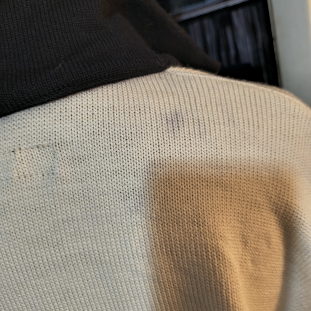 Harley-Davidson Cream and Black Half-Zip Pullover Sweater - Picture 7 of 10